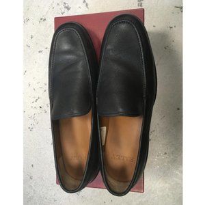 Bally Mens Black Calf printed Leather Loafer Shoe